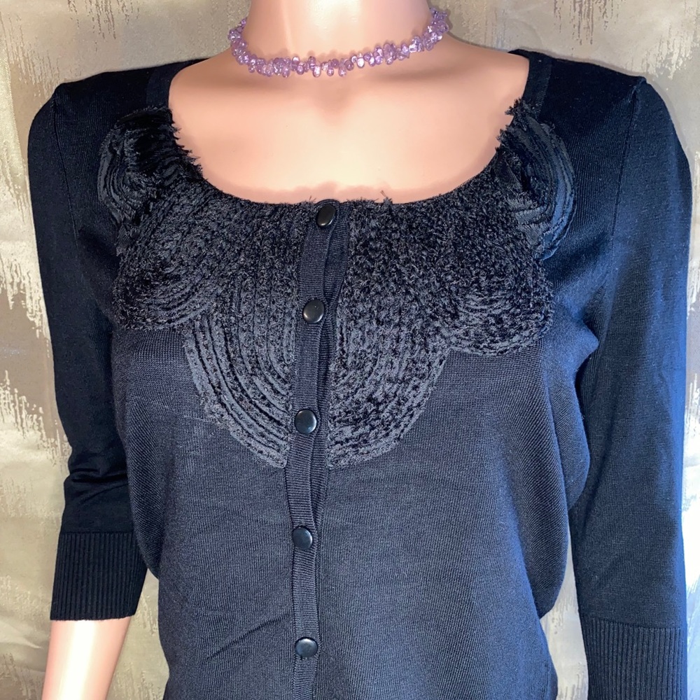 RED PETITES 3/4 SLEEVE SWEATER SIZE PM